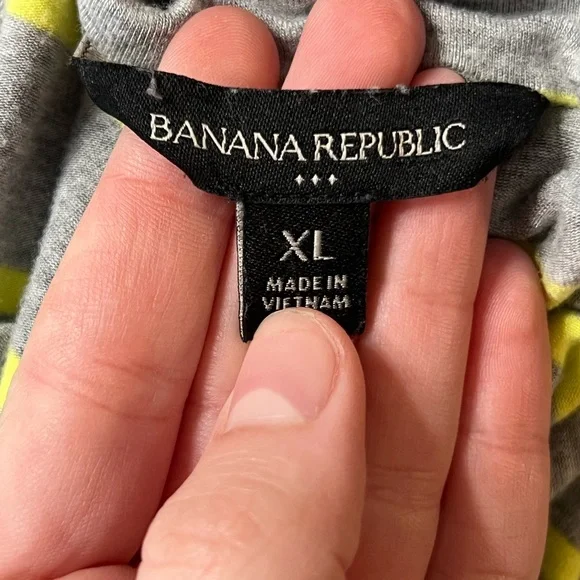 Banana Republic Gray and Yellow Striped Off-Shoulder Top - Picture 4 of 4